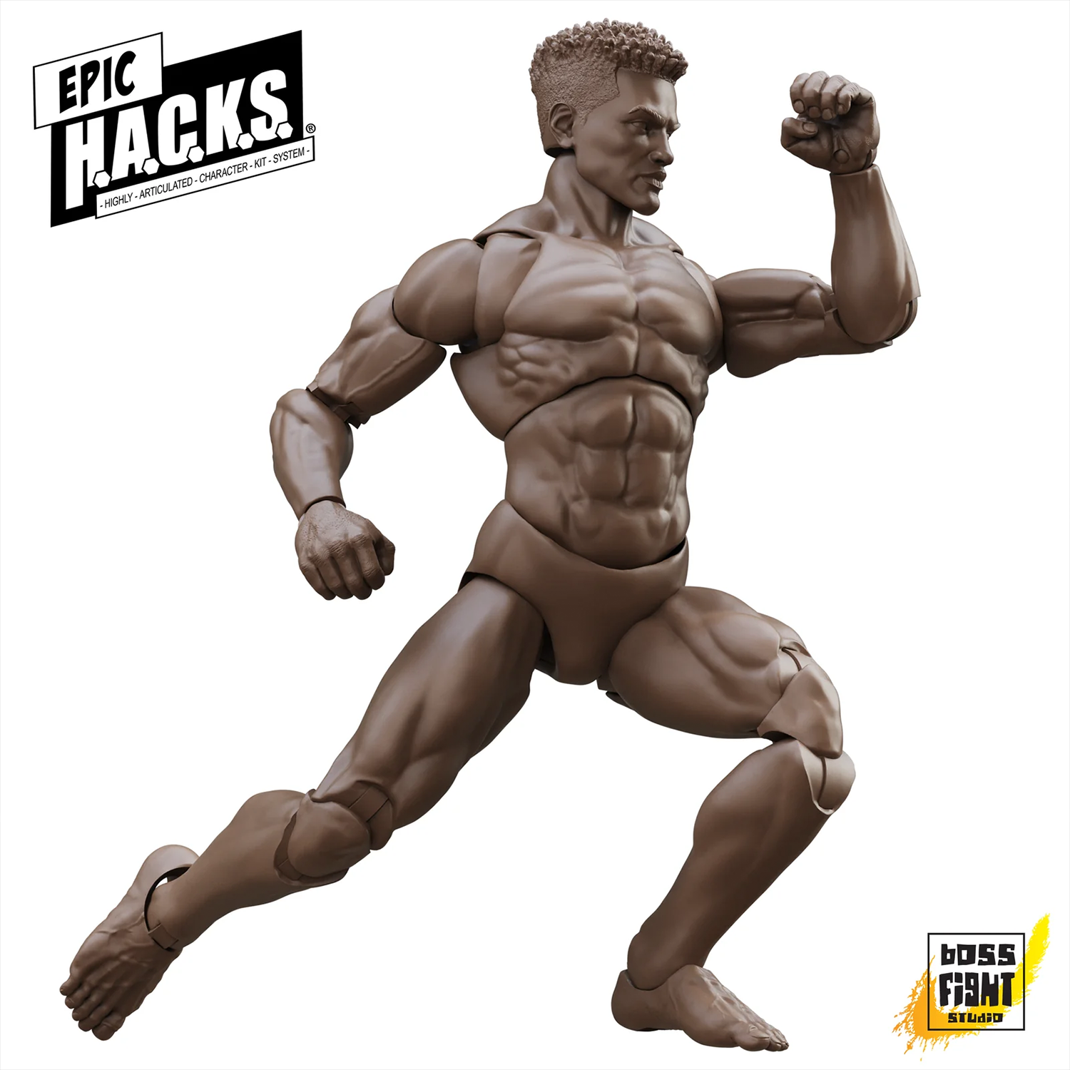 EPIC H.A.C.K.S. Blank Male COFFEE BROWN 6" Scale Premium Action Figure