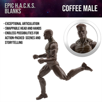 EPIC H.A.C.K.S. Blank Male COFFEE BROWN 6" Scale Premium Action Figure