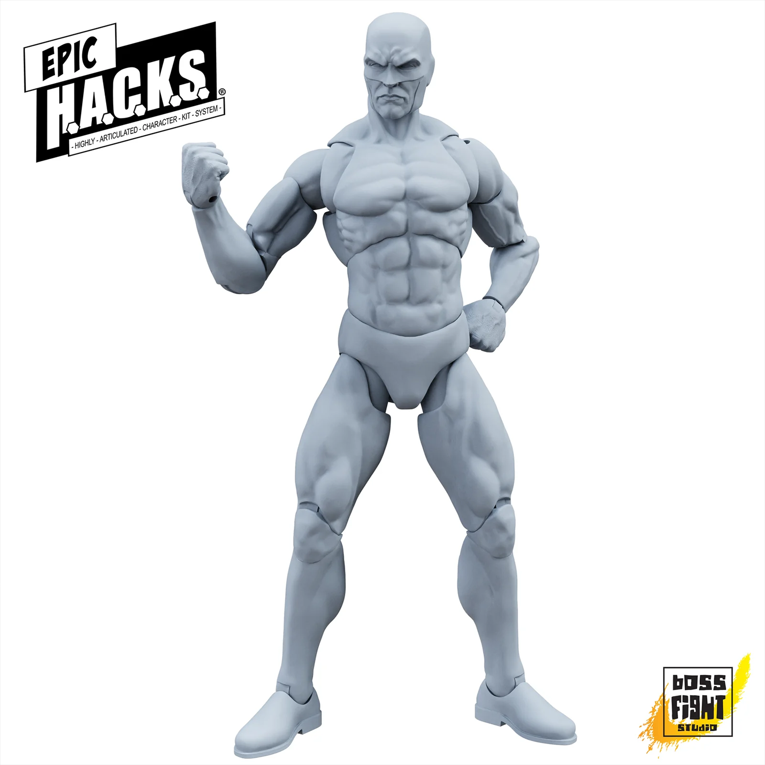 EPIC H.A.C.K.S. Blank Male SHADY GREY 6" Scale Premium Action Figure