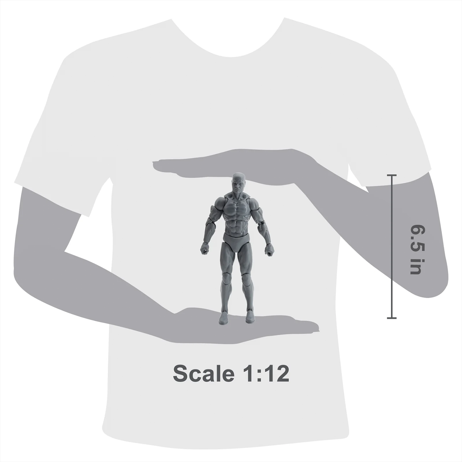 EPIC H.A.C.K.S. Blank Male SHADY GREY 6" Scale Premium Action Figure