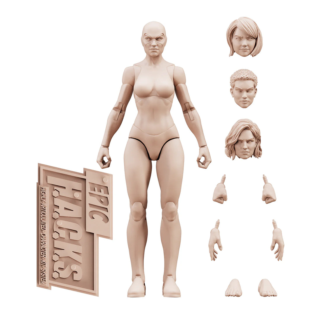 EPIC H.A.C.K.S. Blank Female CHAMPAGNE BEIGE 6" Scale Premium Action Figure