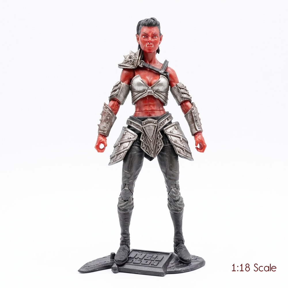 Vitruvian H.A.C.K.S. Action Figure: Female Blasted Lands Orc - Orc Ravager 1:18 Scale