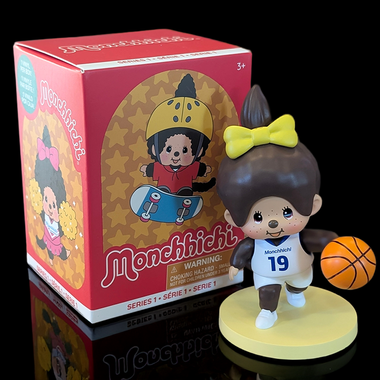 Sekiguchi Monchhichi Girl Basketball Player Blind Box Sport Series 4" #1 Vinyl Figure