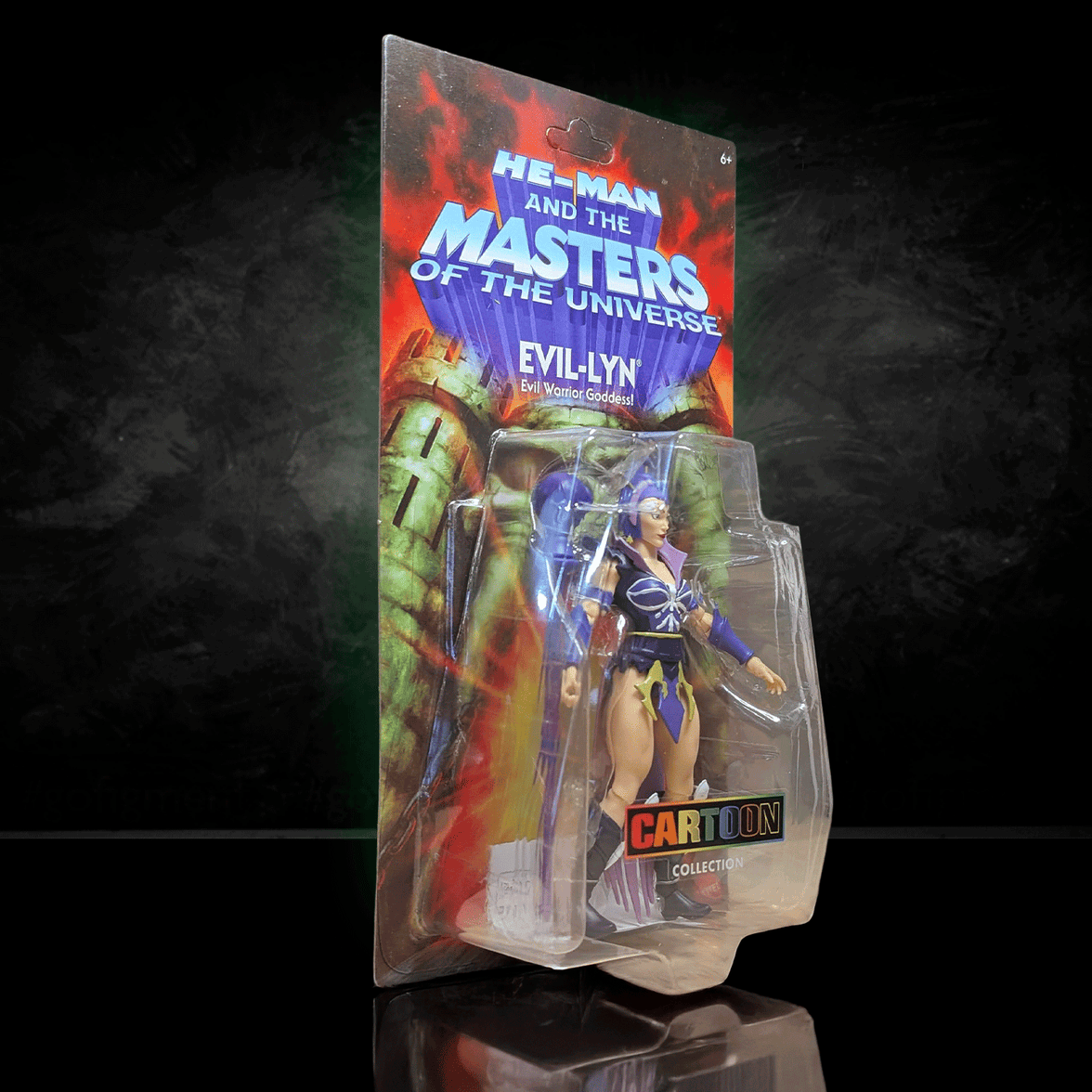 Mattel Masters of the Universe Origins Wave 28 Evil-Lyn 5.5-inch posable figure in Cartoon Collection packaging