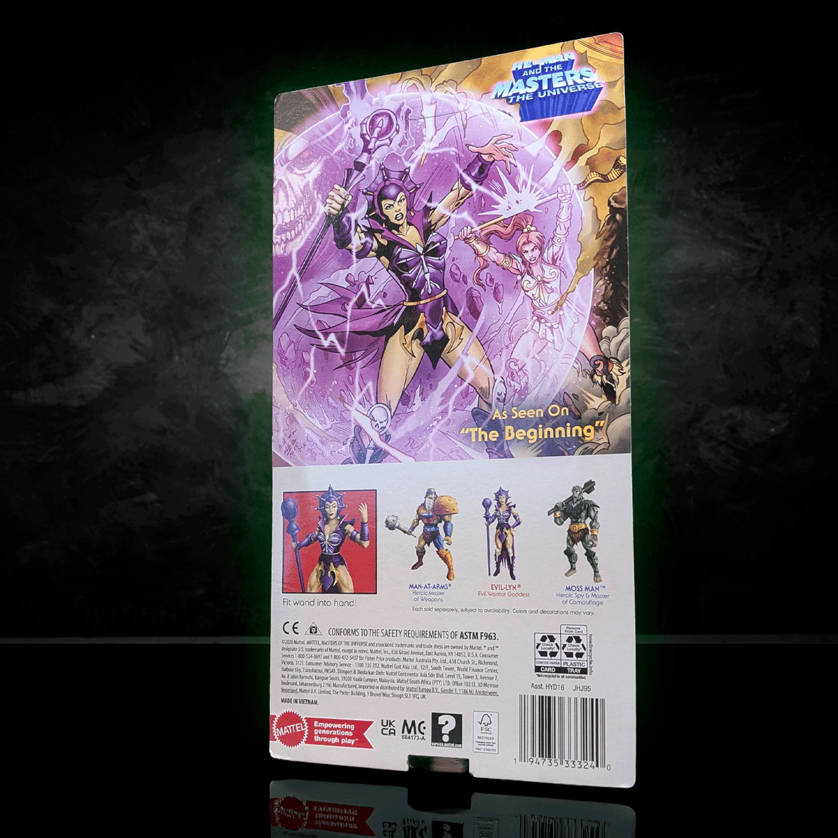 Mattel Masters of the Universe Origins Wave 28 Evil-Lyn 5.5-inch 200X Cartoon Collection figure packaging back view