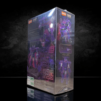 Blokees Transformers Classic Class Shockwave model kit box with purple robot and assembly parts on black background