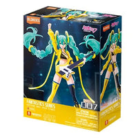 Blokees Hatsune Miku Vivid Echoes model kit from Fantastics Series featuring dynamic pose with guitar and teal twin tails