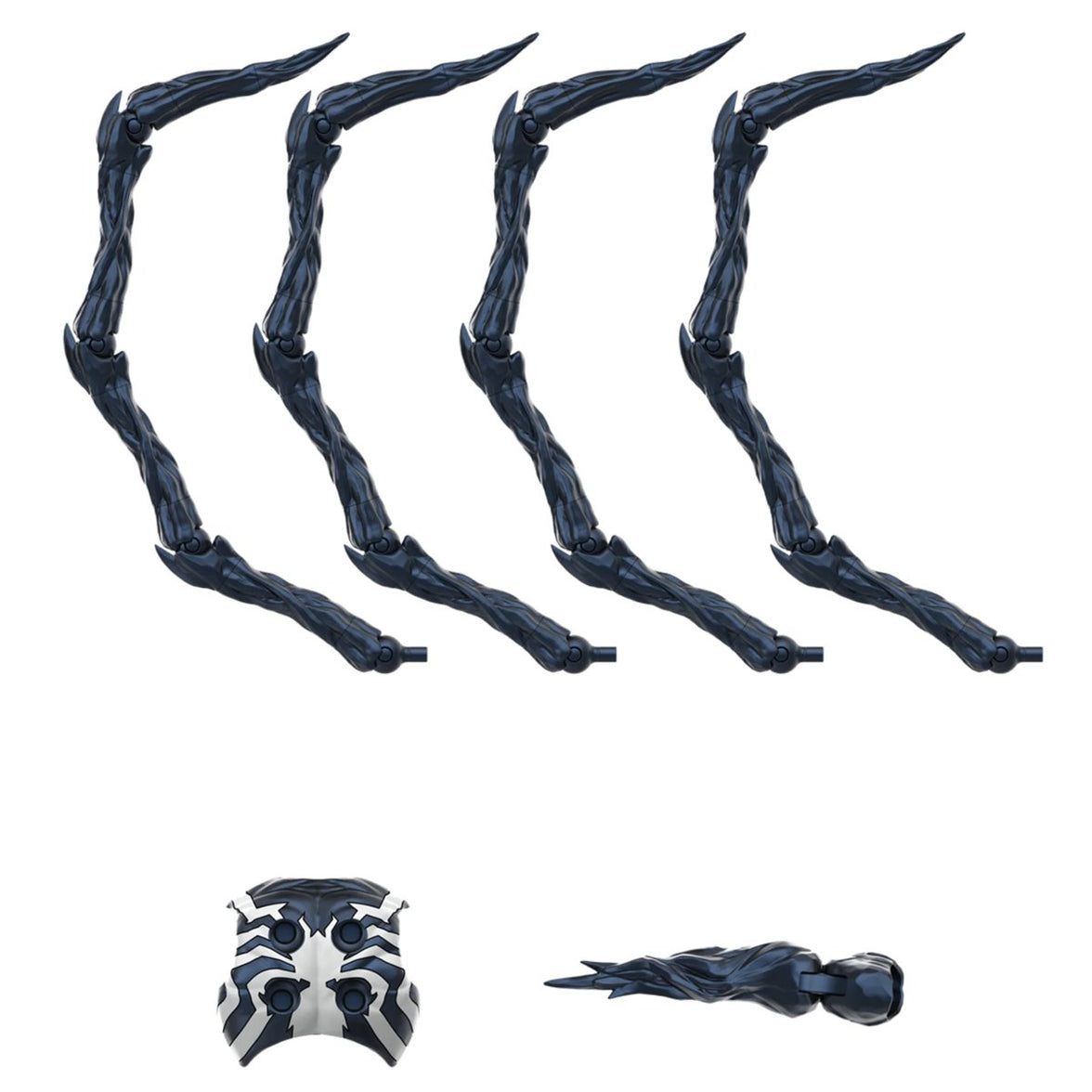 Venom Marvel Rivals Champion Class CC08 Blokees Model Kit black articulated arms and accessories by Blokees collectible