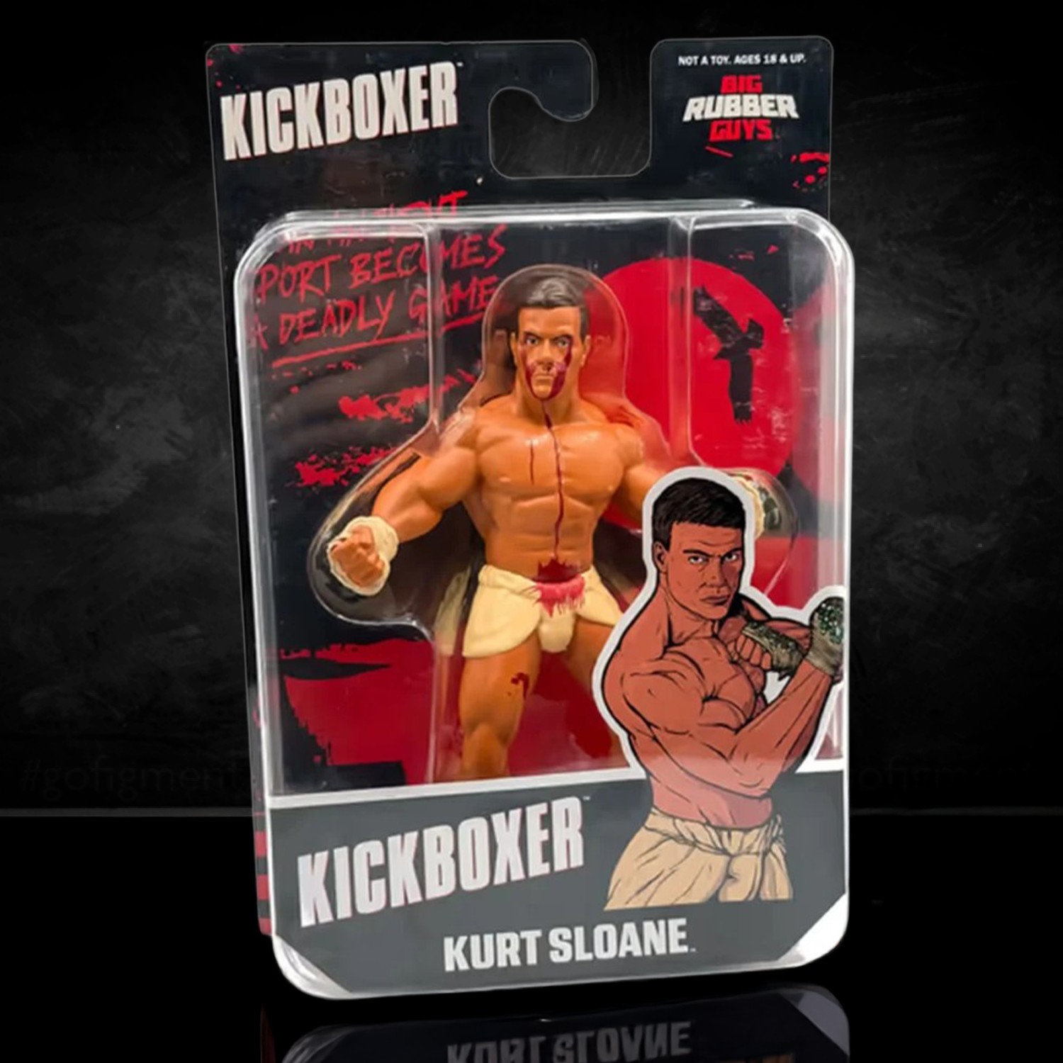Kurt Sloane BLOODY Kickboxer Major Big Rubber Guys 1:9 Scale 8-Inch Posed Wrestling Figure