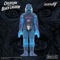 Universal Monsters ReAction+ Creature from the Black Lagoon Clear Blue Action Figure by Super7 3.75 Inch