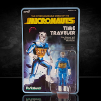 Time Traveler Micronauts Translucent Blue Super7 ReAction+ Action Figure