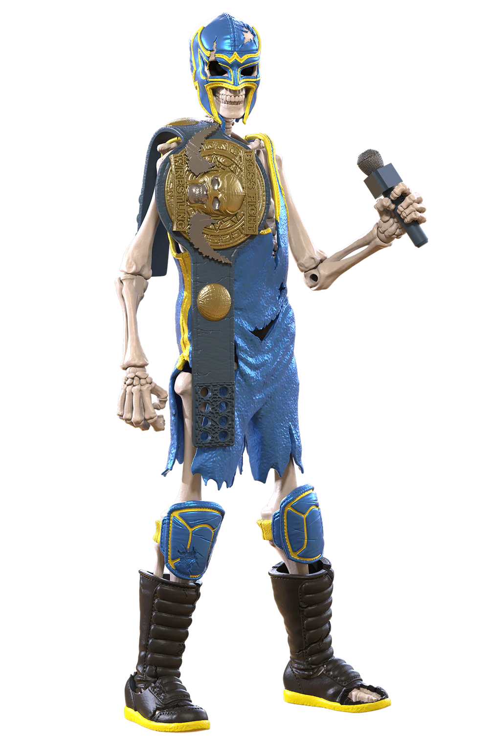 Bonesault: The Acrobatic Skeleton Luchador (Epic H.A.C.K.S.) 6" Action Figure – 1:12 Scale Undead Flyer