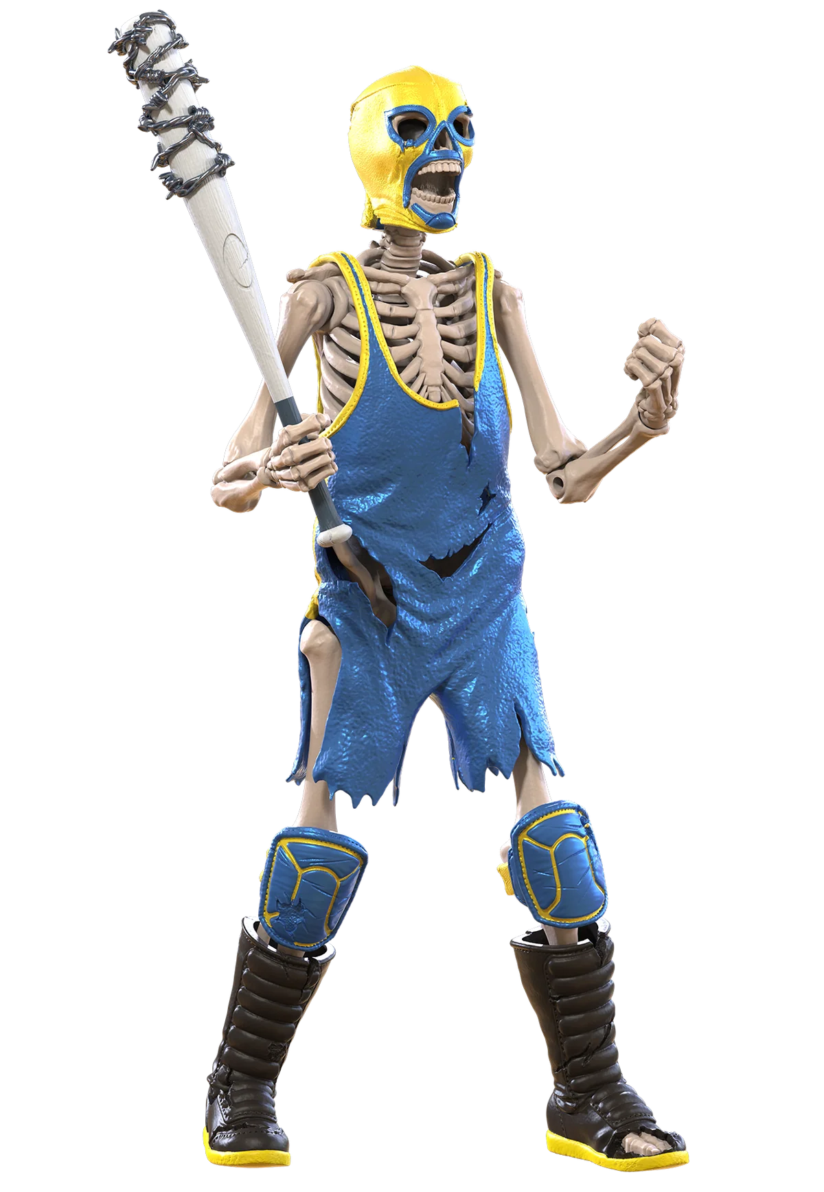 Bonesault: The Acrobatic Skeleton Luchador (Epic H.A.C.K.S.) 6" Action Figure – 1:12 Scale Undead Flyer