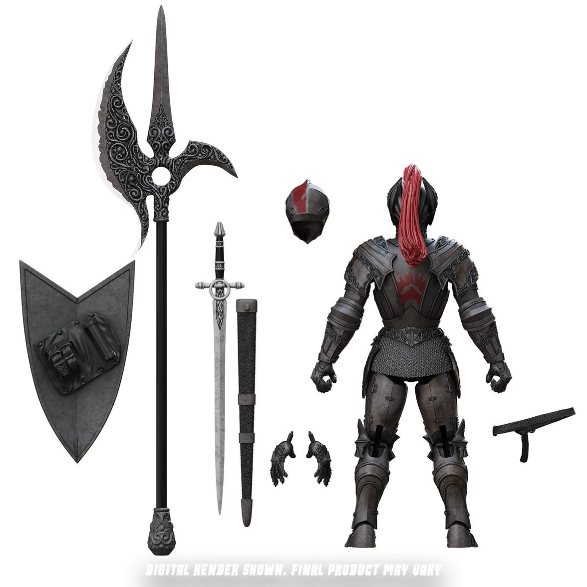 Dire Knight 6" Boss Fight Studio Action Figure Epic HACKS Articulated with shield sword and polearm accessories