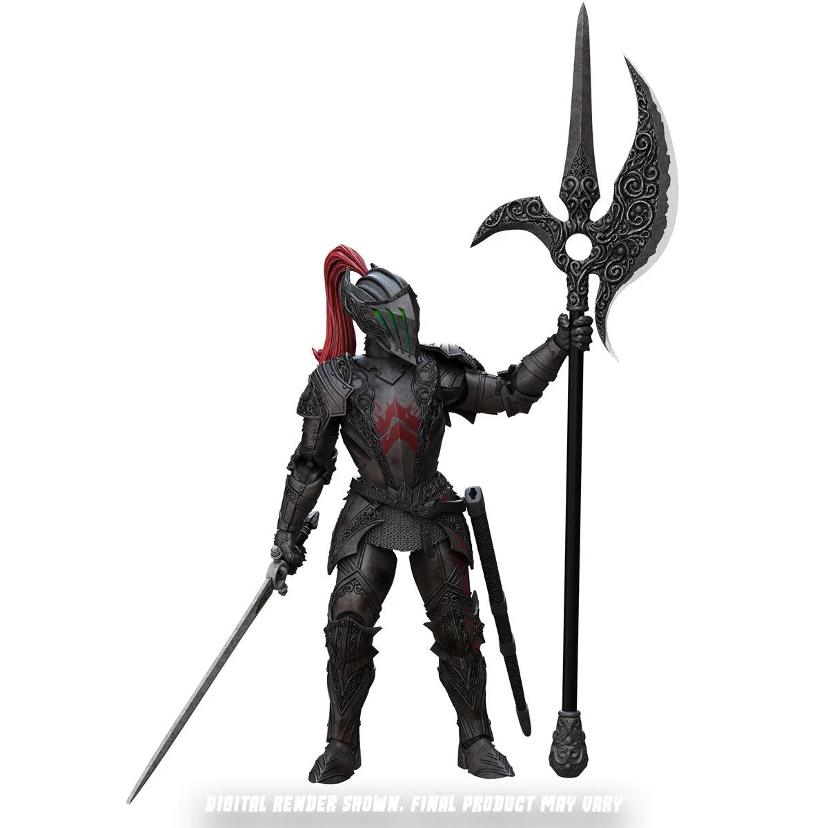 Dire Knight 6" Boss Fight Studio Action Figure Epic HACKS Articulated, Boss Fight Studio dark armored figure with spear