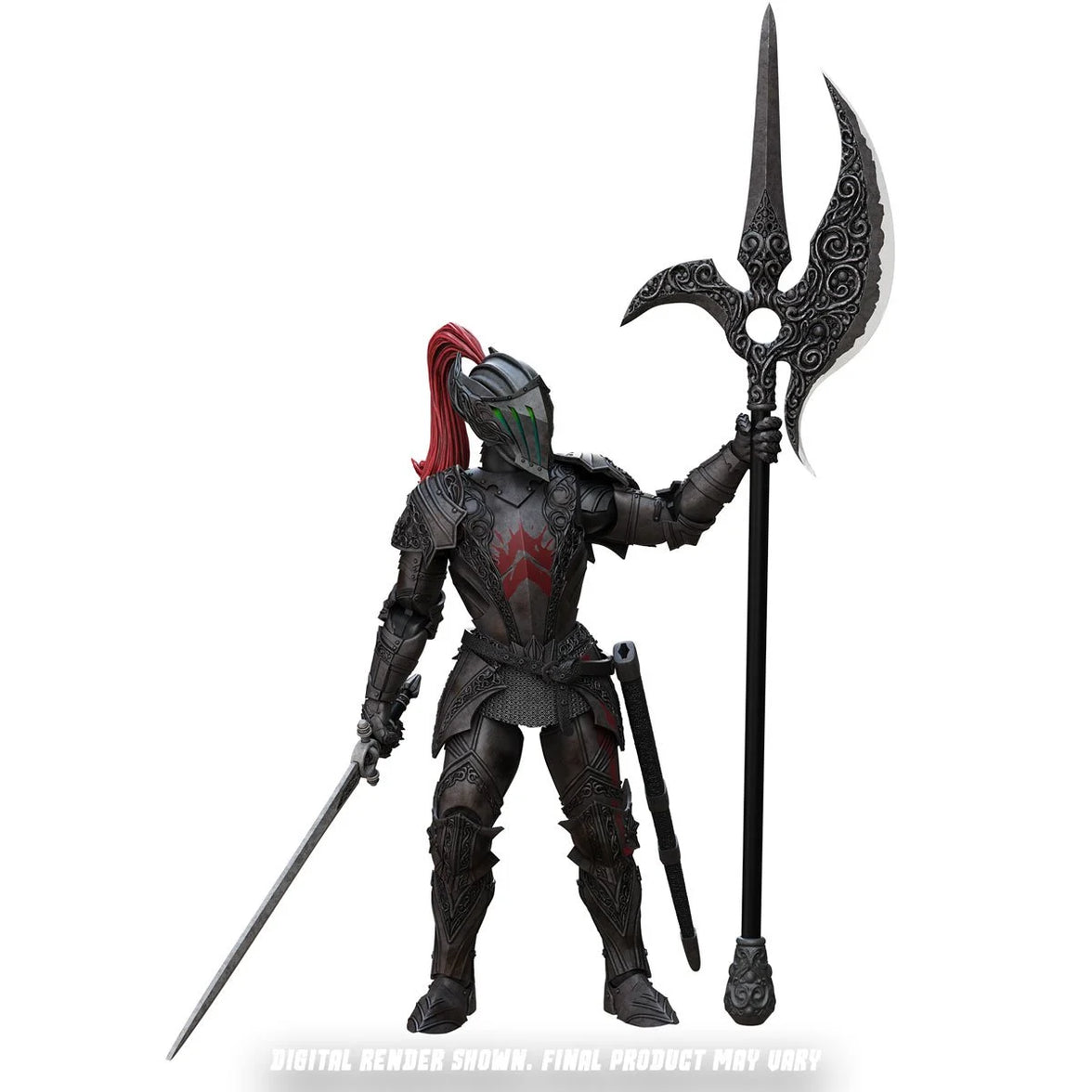 Dire Knight 6" Boss Fight Studio Action Figure Epic HACKS Articulated, Boss Fight Studio dark armored figure with spear