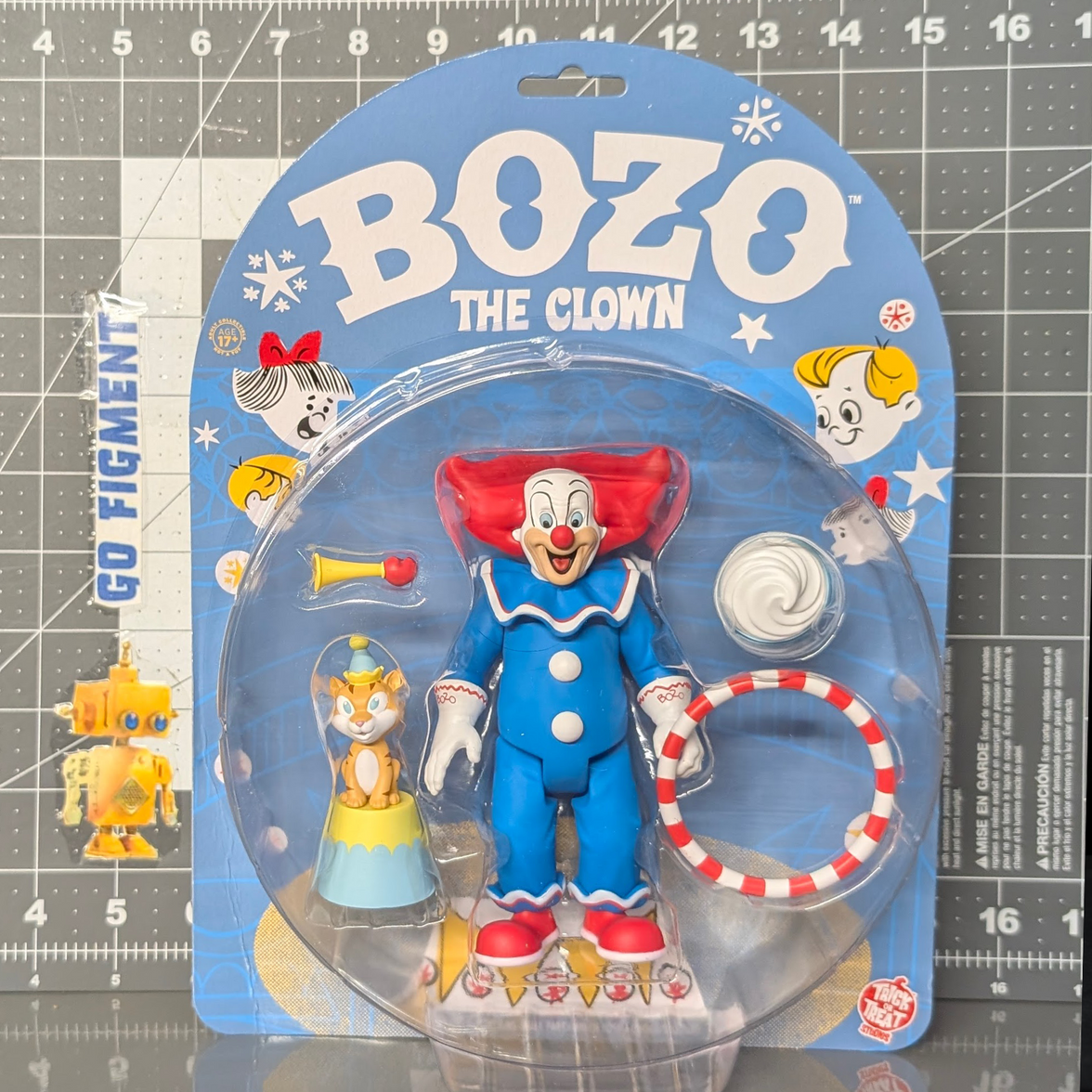 Bozo the Clown 5-Inch Action Figure - Classic TV Icon with Circus Accessories
