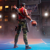 Bradley “Big Lob” Sanders "189" G.I. Joe Classified Series 6 inch Action Figure by Hasbro holding a basketball on a court.