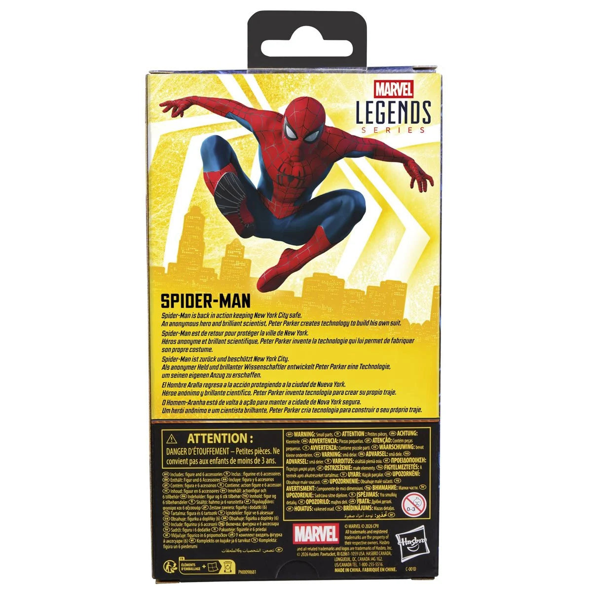 Spider-Man 6-Inch Marvel Legends Spider-Man: Brand New Day Action Figure by Hasbro, new in box