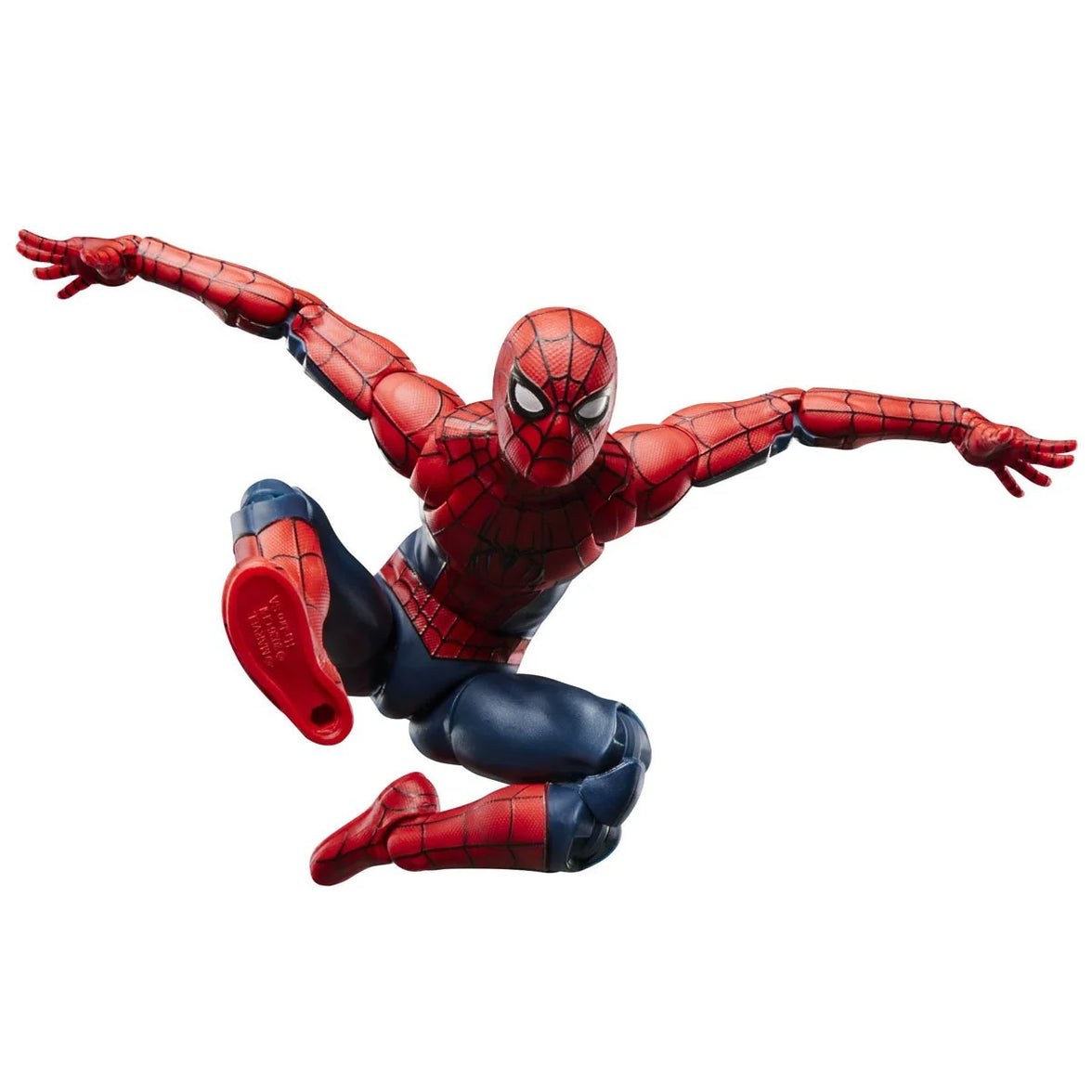 Spider-Man 6-Inch Marvel Legends Spider-Man: Brand New Day Action Figure by Hasbro leaping in red and blue suit