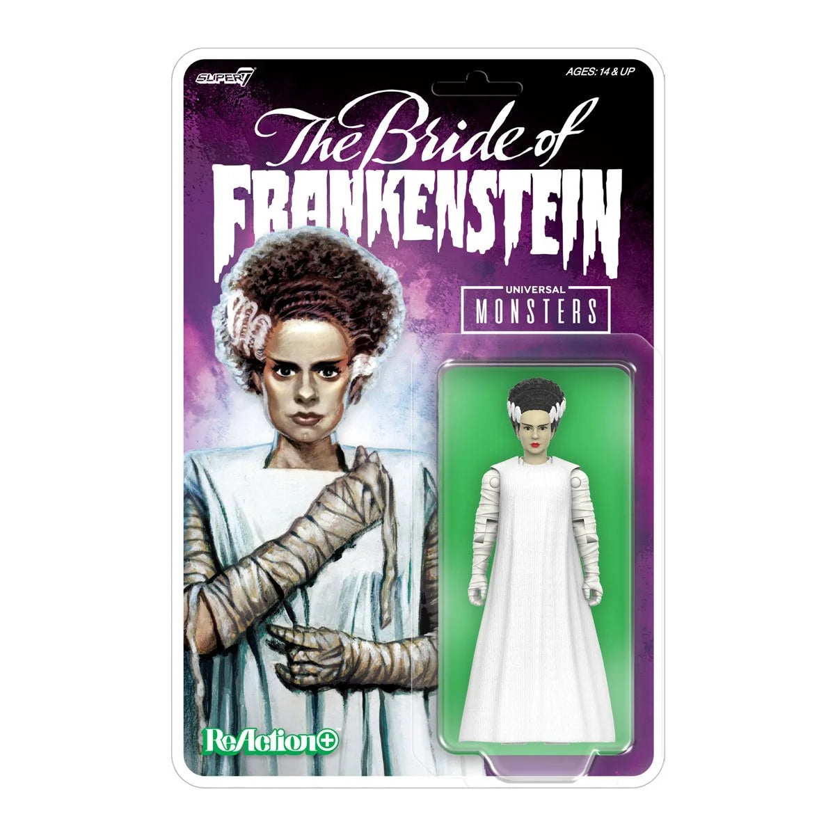 Bride of Frankenstein Universal Monsters Super7 ReAction+ 3.75-Inch Action Figure