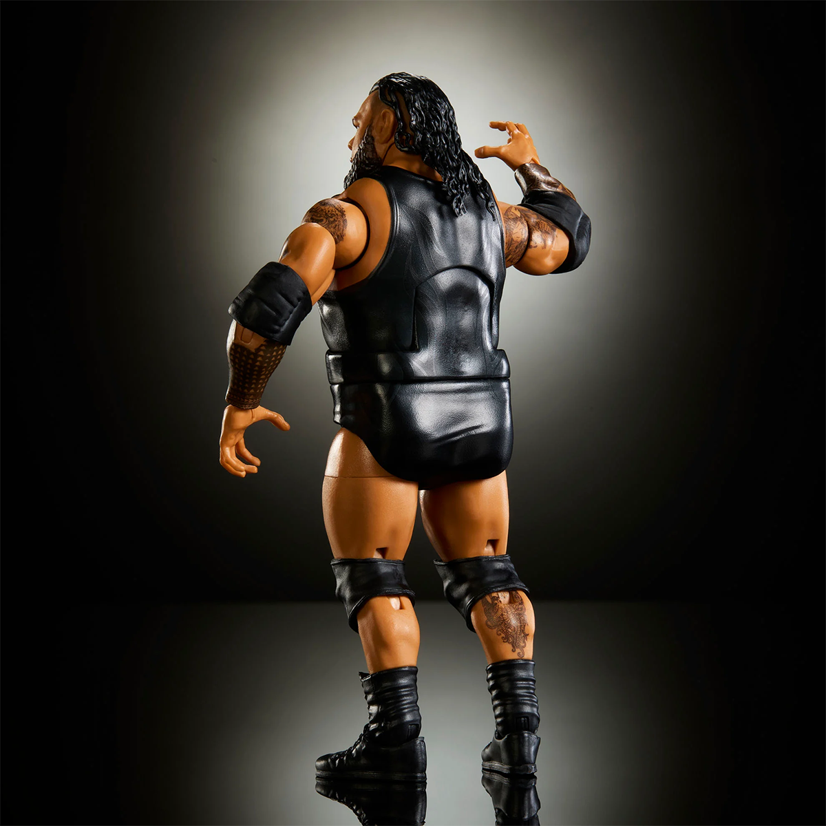 Bronson Reed 6-Inch Mattel Action Figure WWE Elite Series 127 rear view in black wrestling gear