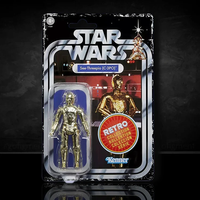 Kenner Star Wars Retro Collection C-3PO 3.75-inch action figure with vac-metal gold finish in vintage packaging