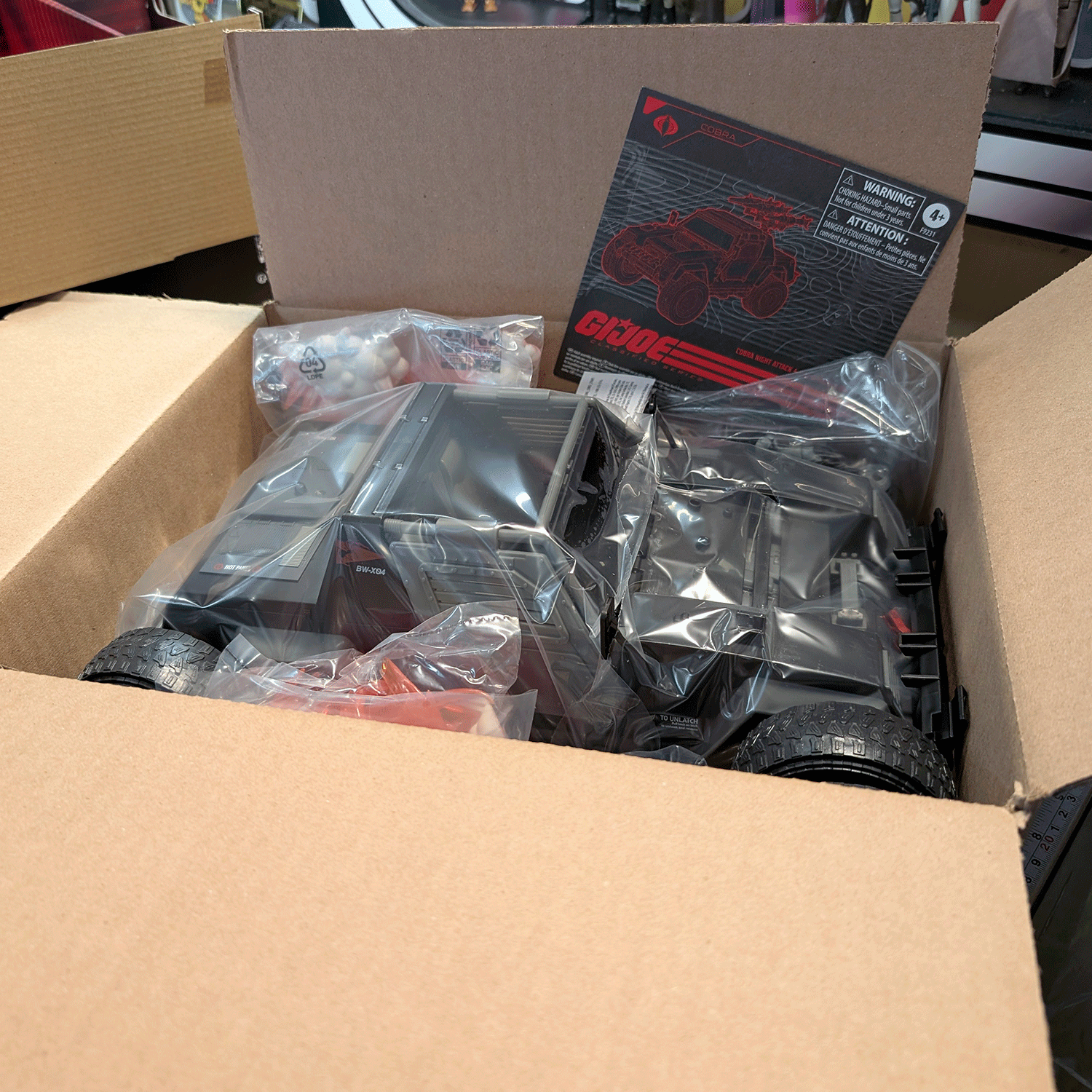 Night Attack Stinger Cobra Jeep and Figure GI Joe Classified Series "Unboxed for International Shipping"