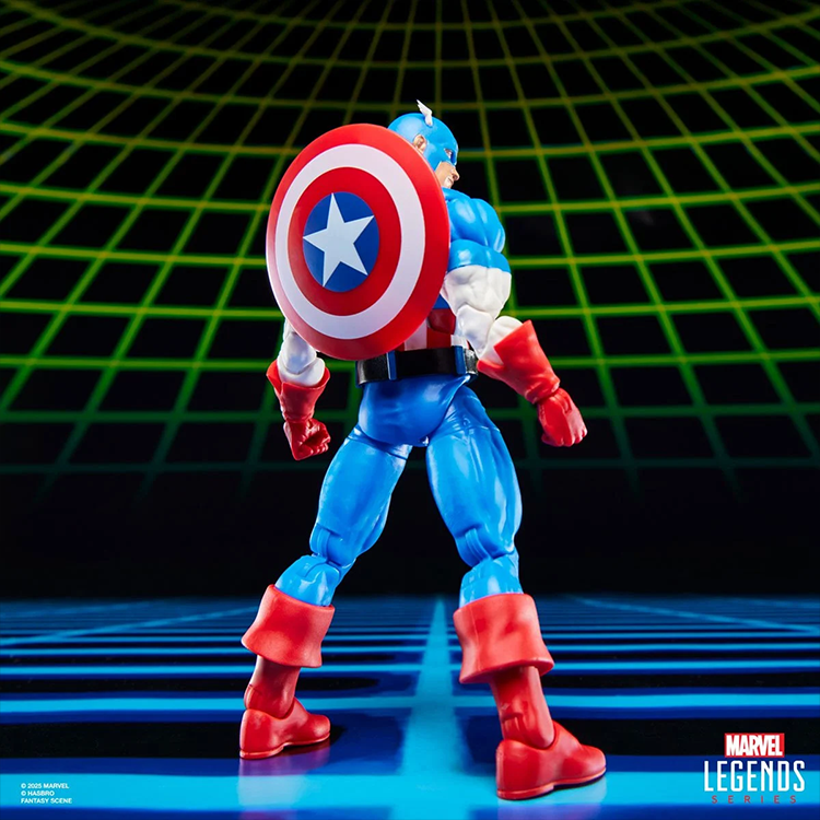 Hasbro Marvel Legends Gamerverse Captain America 6-inch action figure with shield in dynamic pose