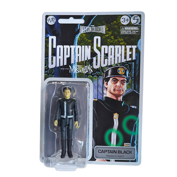 Captain Black 3.75" Captain Scarlet and Mysterons 1:18 Scale Master Replica Retro Action Figure by Master Replica