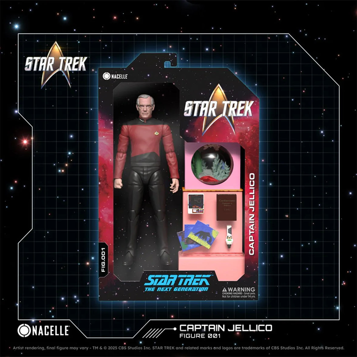 Image of Captain Jellico 7" Star Trek: TNG Nacelle Premium Action Figure Collectible