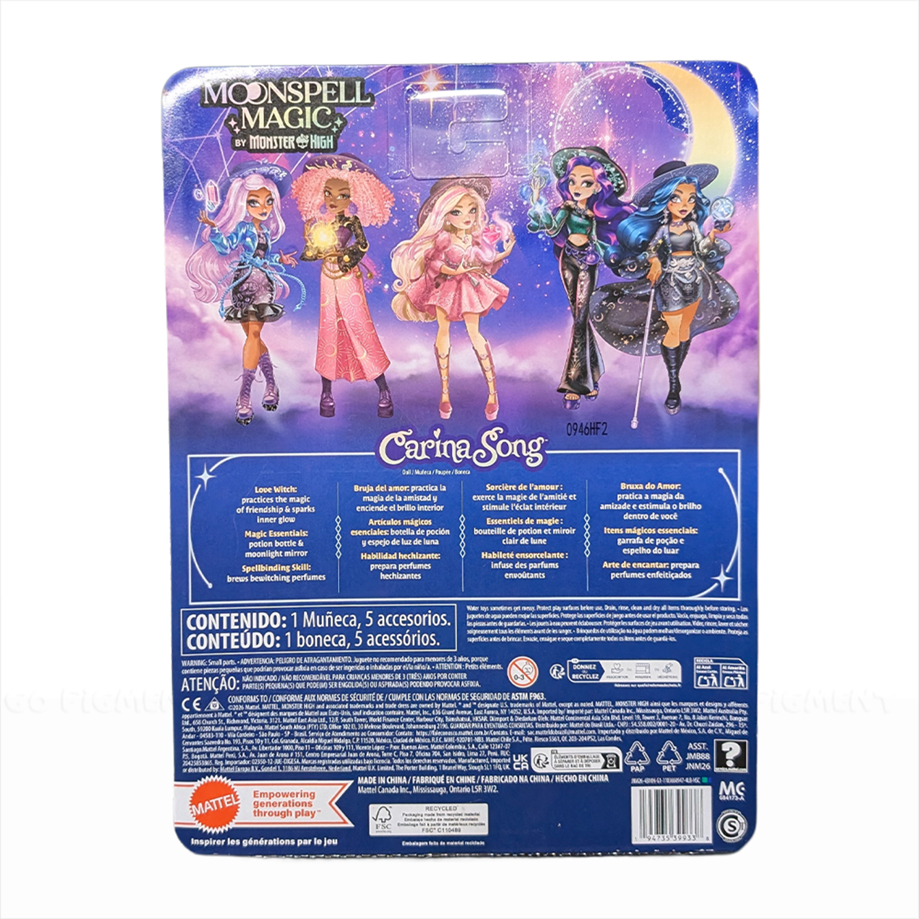 Carina Song - Moonspell Magic 11" Fashion Doll Figure Mattel Monster High