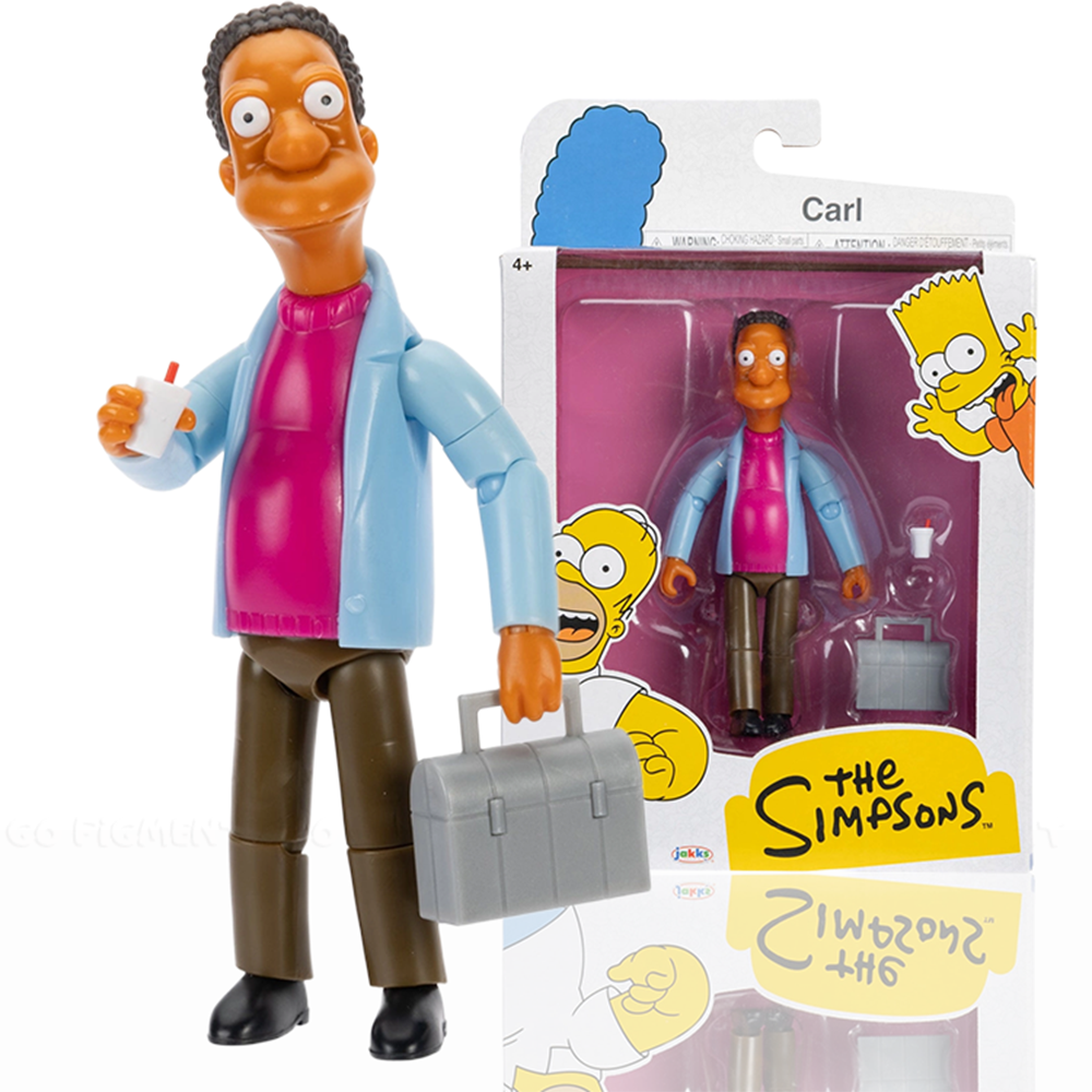 Carl Carlson Premium Action Figure The Simpsons 5" Coffee Mug Lunch Box Jakks 1:12 with detailed accessories by Jakks Pacific
