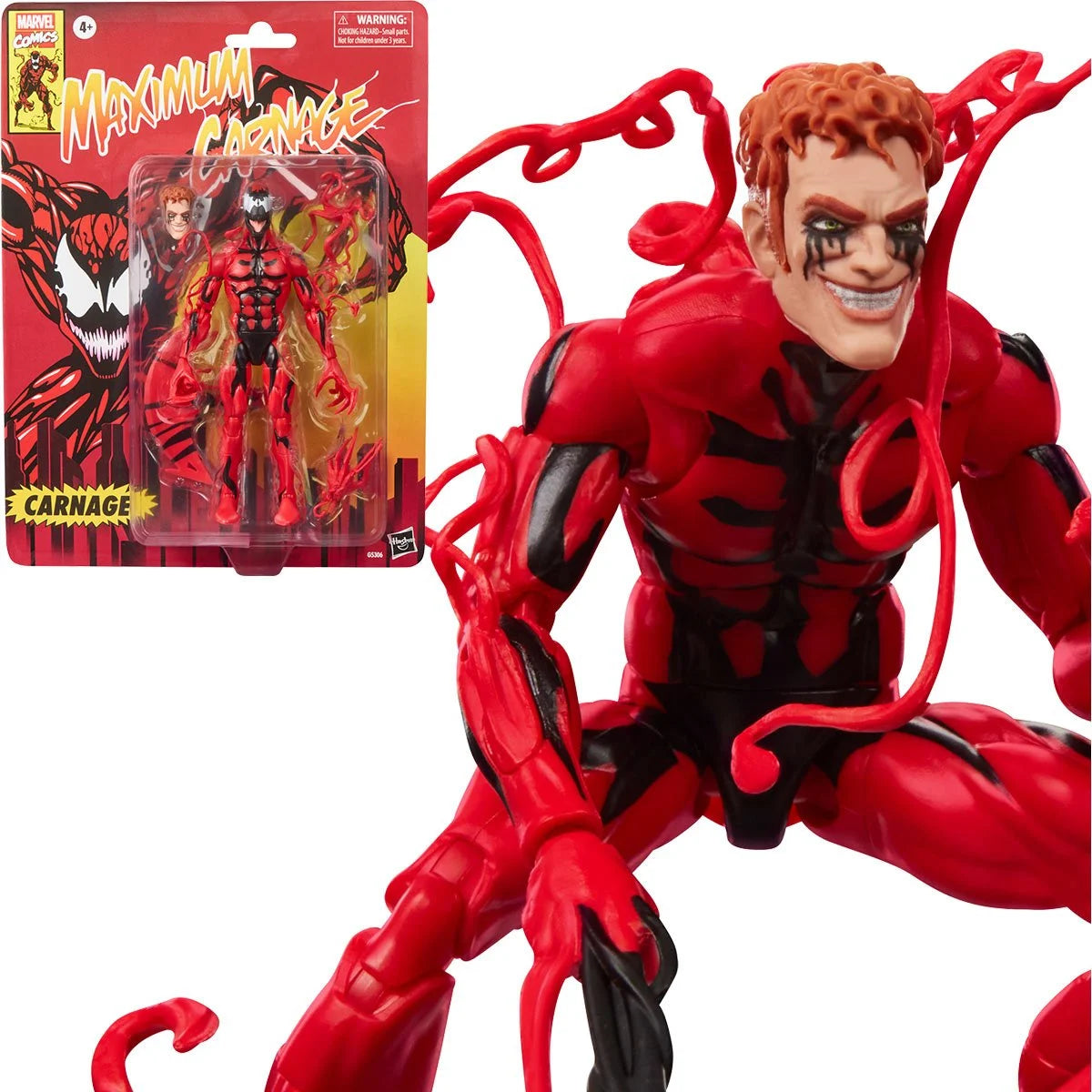 Carnage Spider-Man Maximum Carnage Marvel Legends Retro Cardback Action Figure by Hasbro 6-Inch