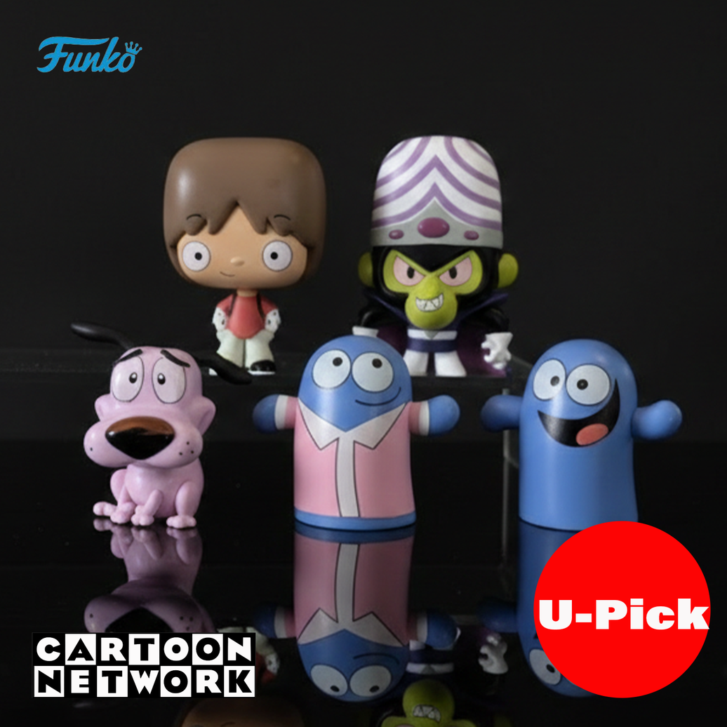 Funko Cartoon Network mini vinyl figures including Courage, Mojo Jojo, and other characters by Go Figment U-Pick set