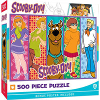 Master Pieces Scooby-Doo 500 Piece puzzle featuring Mystery Inc. gang with bonus poster in colorful packaging