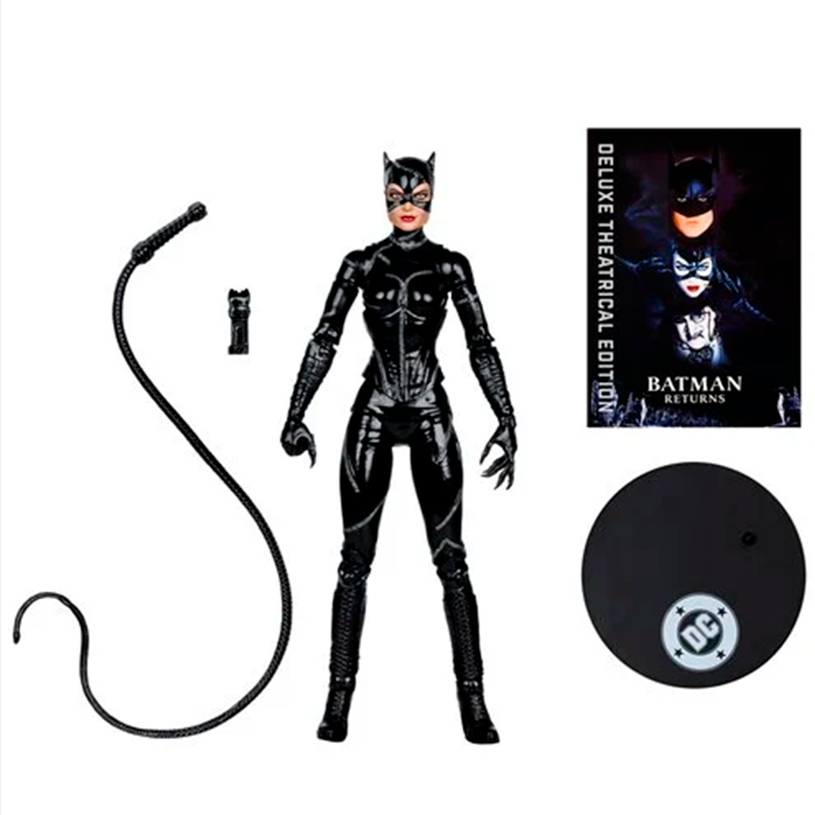 McFarlane DC Multiverse Deluxe Theatrical Edition Catwoman 7-inch action figure with whip and display base