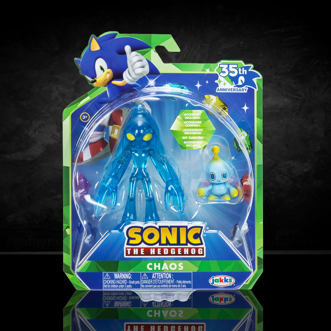 This is an image of Chaos with Chao Sonic the Hedehog 35th Anniversary Collectible Figure