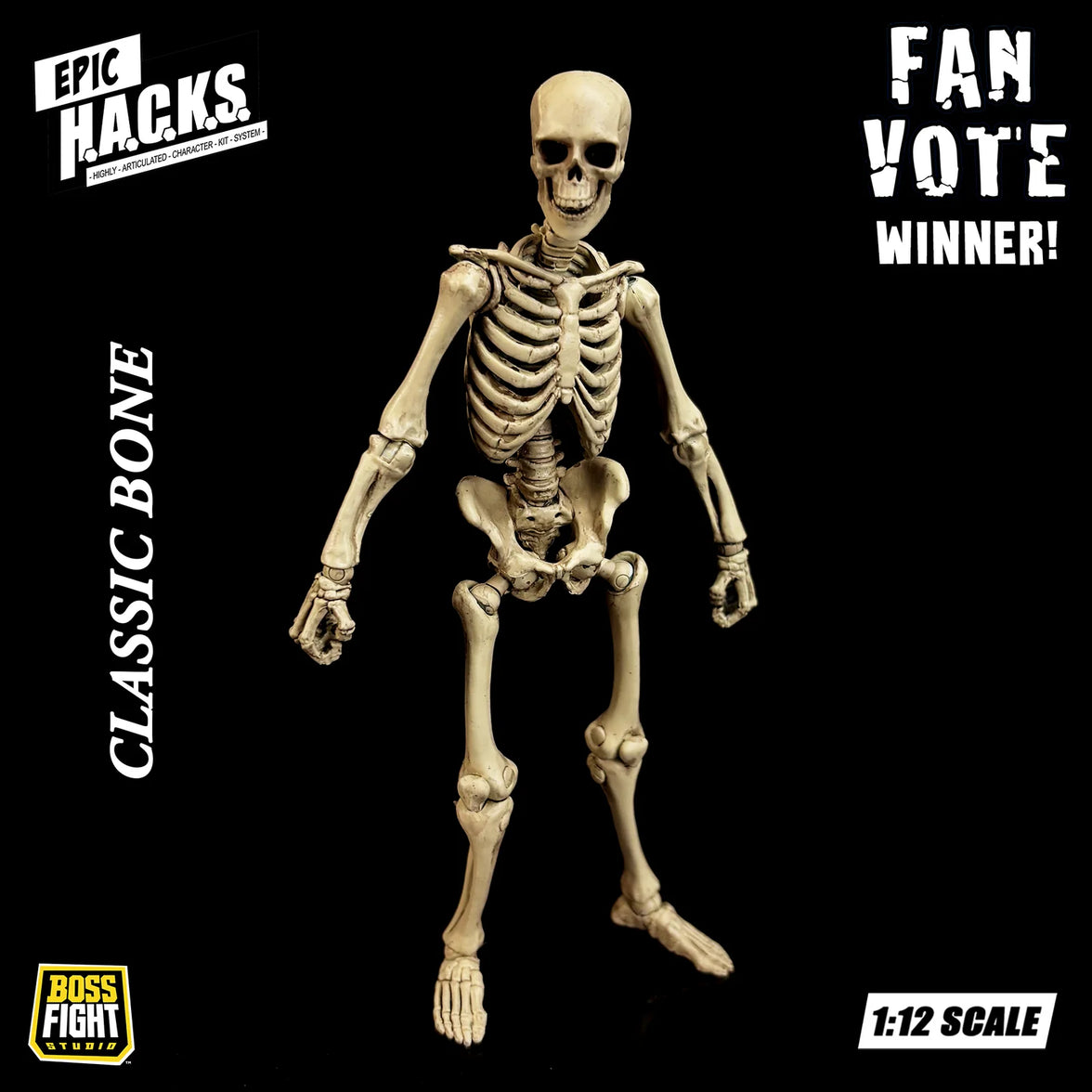 Skeleton Blank Classic Bone 6" Boss Fight Studio Figure Epic HACKS Articulated standing skeleton collectible