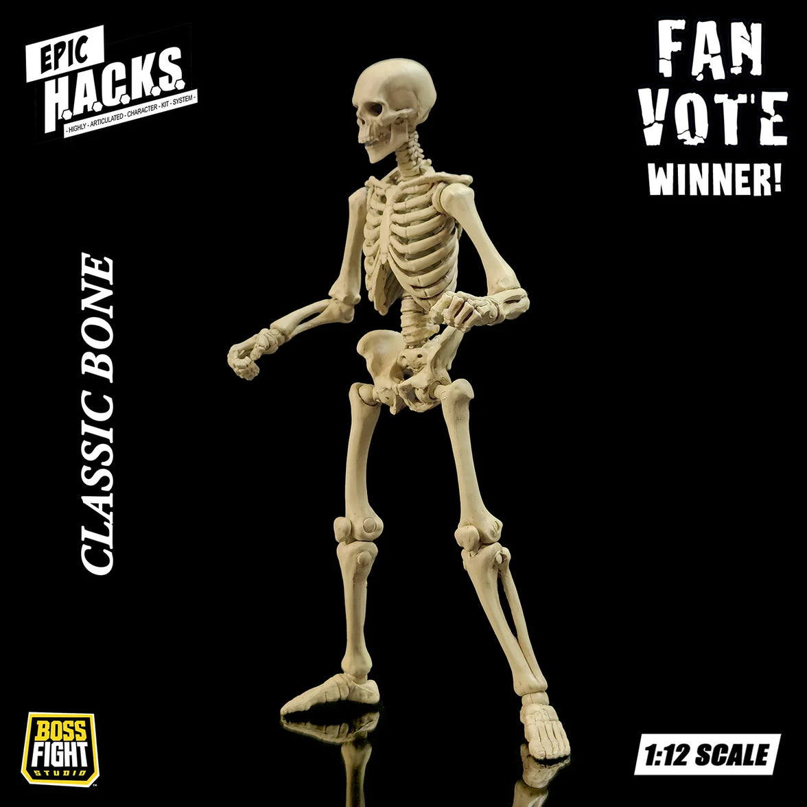 Skeleton Blank Classic Bone 6" Boss Fight Studio Figure Epic HACKS Articulated skeletal figure at 1:12 scale