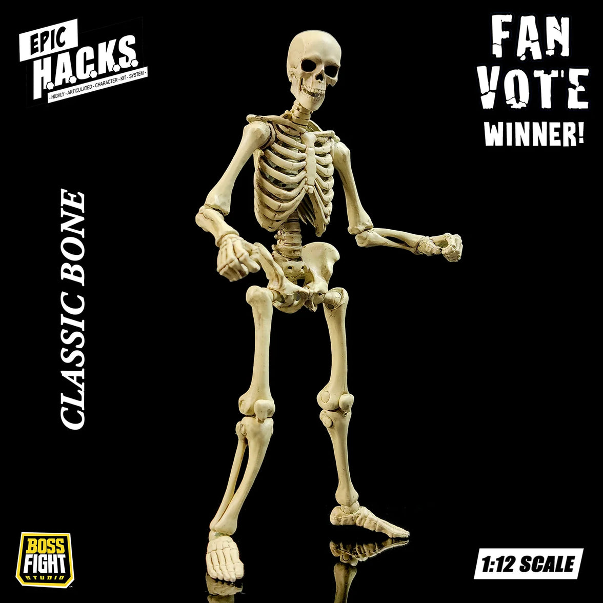 Skeleton Blank Classic Bone 6" Boss Fight Studio Figure Epic HACKS Articulated standing skeleton figure