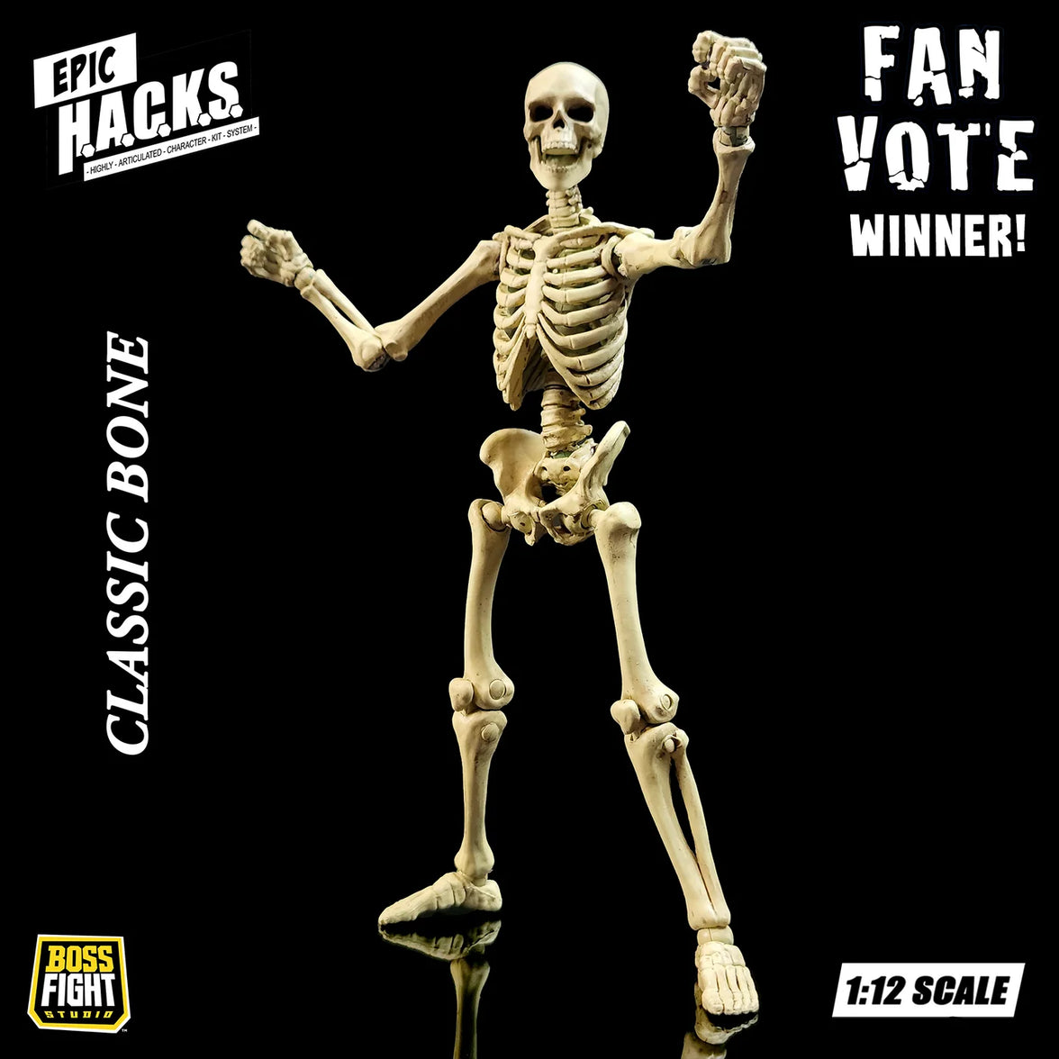 Skeleton Blank Classic Bone 6" Boss Fight Studio Figure Epic HACKS Articulated skeleton figure