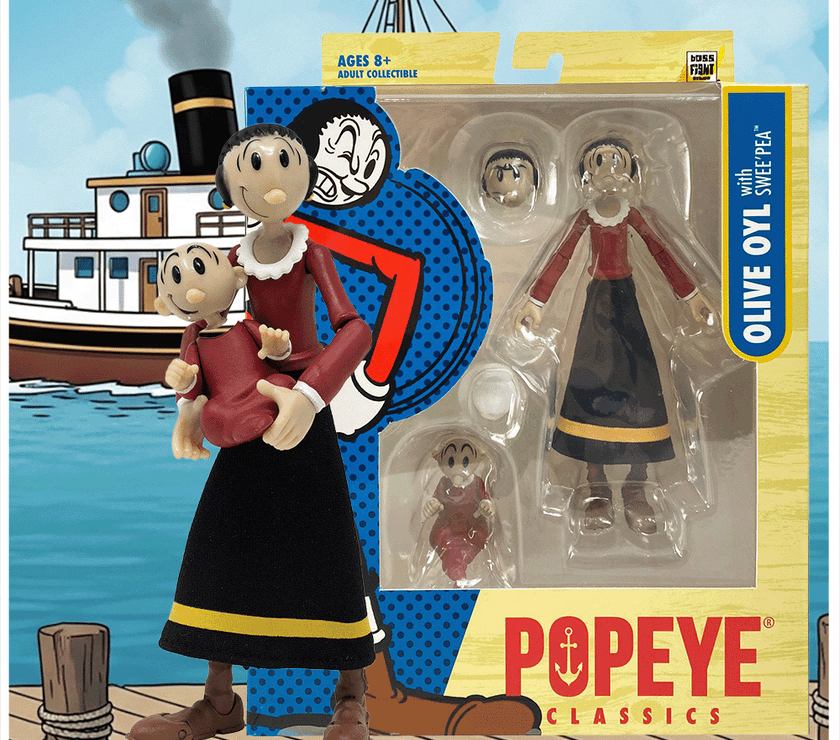 Olive Oyl & Sweat Pea Action Figure – 1:12 Popeye Collectible
