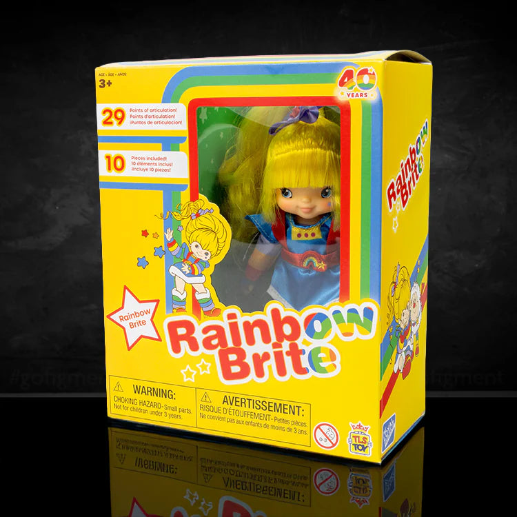 Rainbow Brite 9 inch doll in colorful packaging celebrating 40 years by The Loyal Subjects