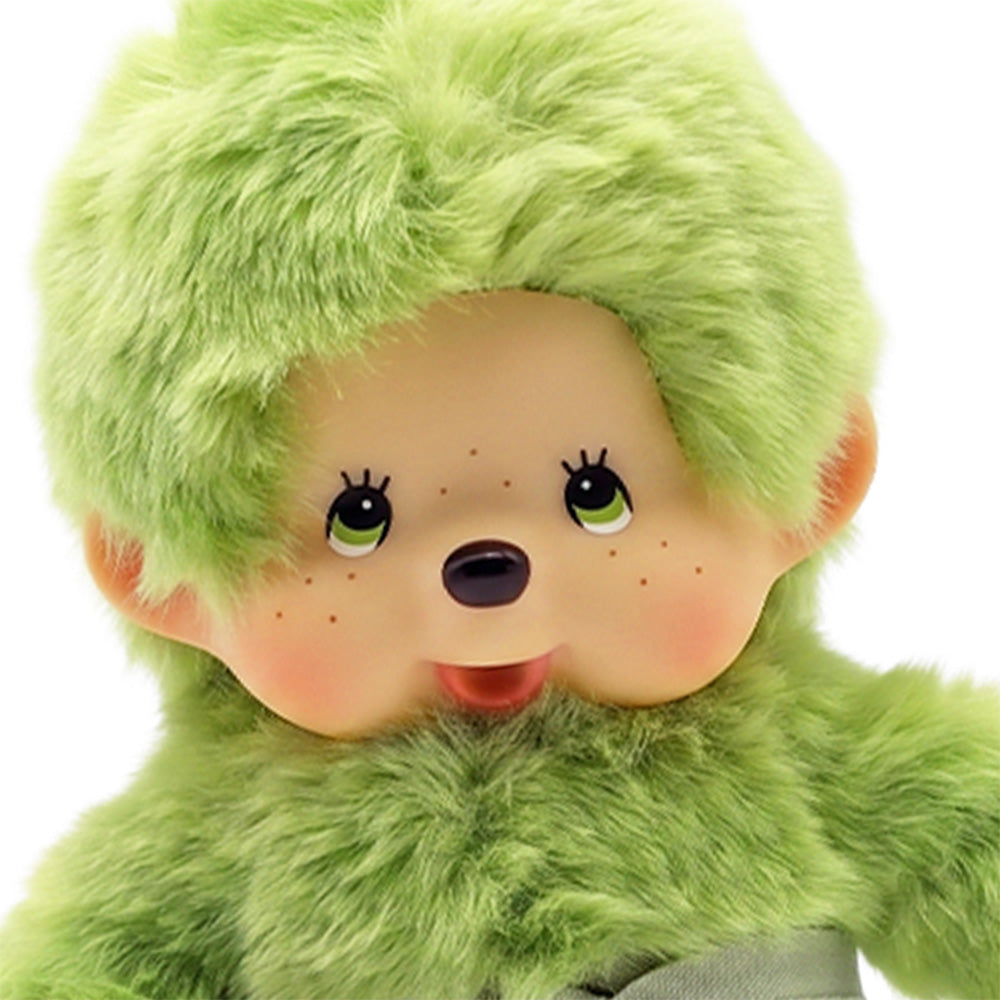 Monchhichi Green Tea Boy and Girl Plush Toy Set in Green Aprons 8 Inch Sold as Set by Sekiguchi