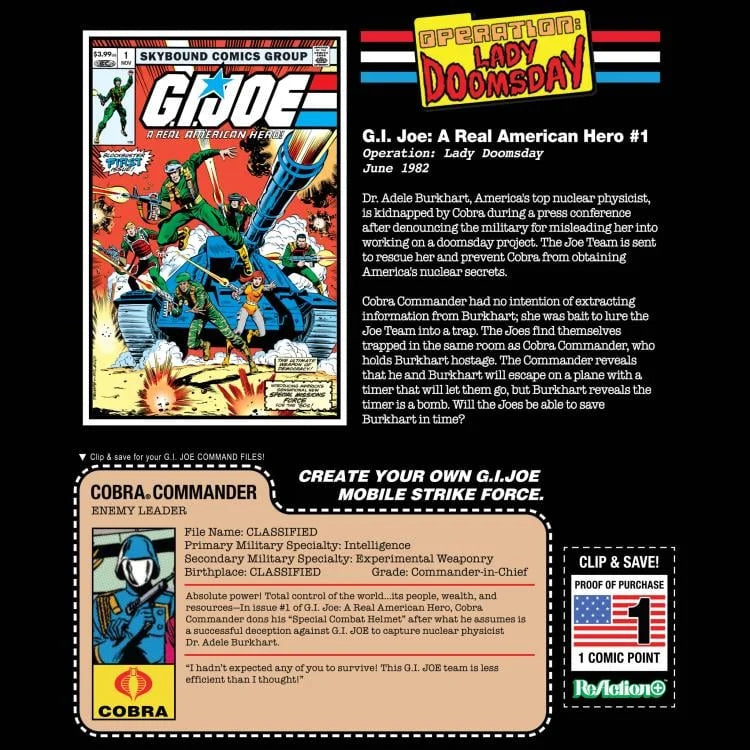 Cobra Commander 3.75-Inch Action Figure Skybound Comic Box Series #1