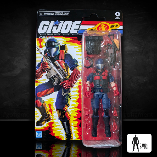 G.I. Joe Classified Series Cobra Viper 6-inch action figure by Hasbro with retro cardback and accessories.