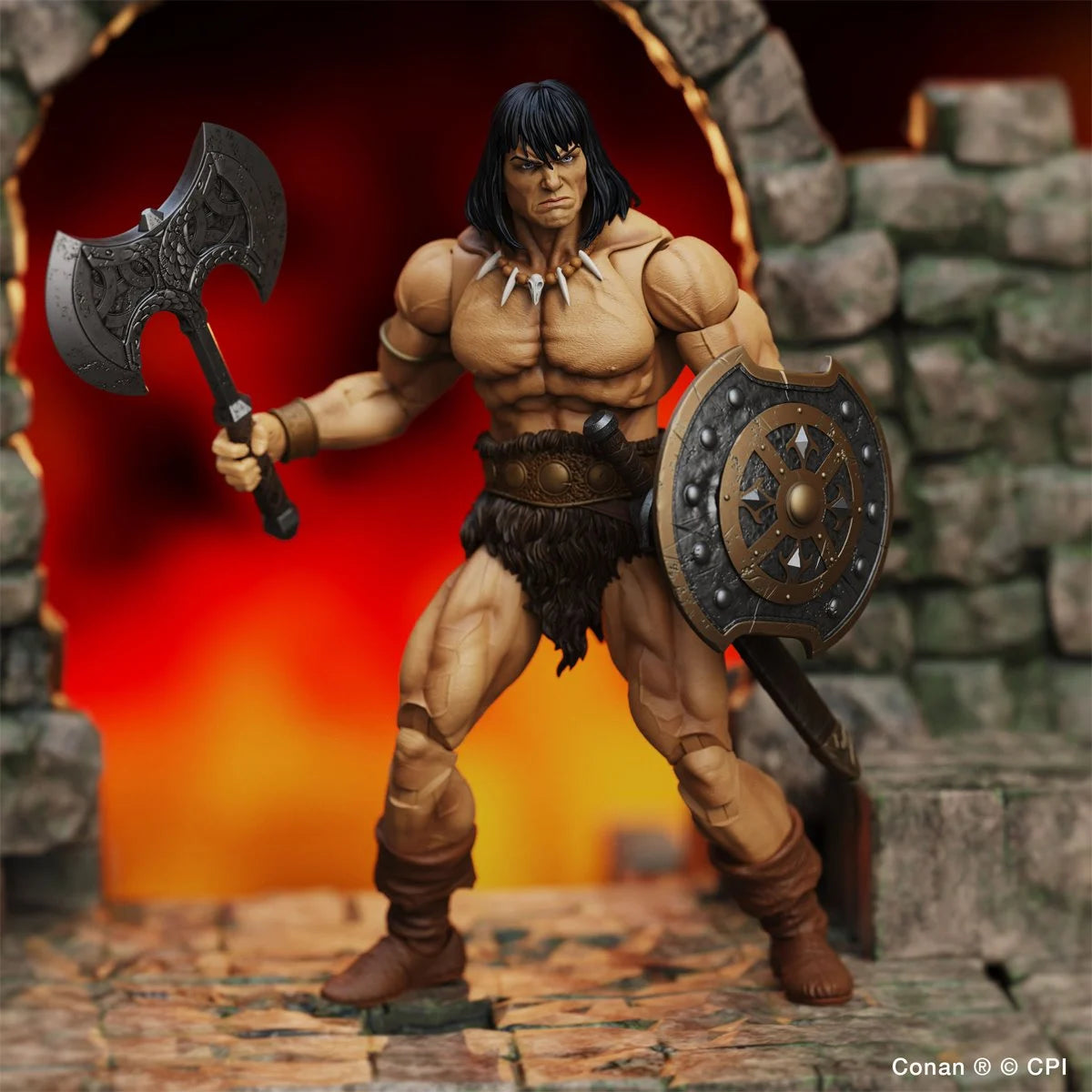 Conan Reaver of the Black Coast 6" Boss Fight Figure Epic HACKS Boss Fight Studio with axe and shield