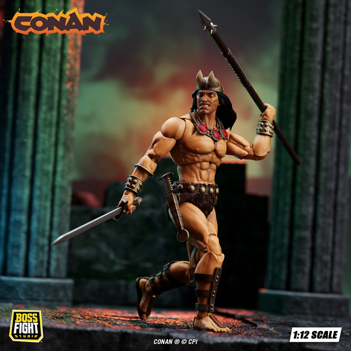 Conan Tower of the Elephant 2-Pack 6" Boss Fight Figure Epic HACKS by Boss Fight Studio with sword and spear