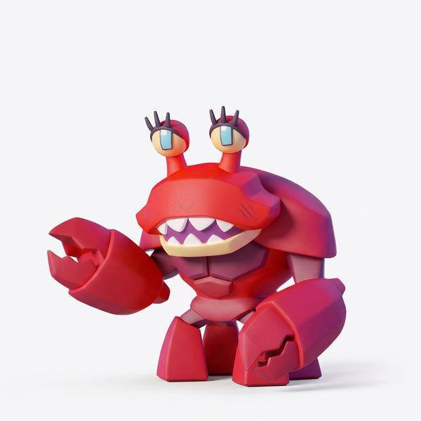 Crab Girl (Rare) - 4" Animiniz Action Figure (Gameoverse) by Glitch Studios, red crab collectible figure